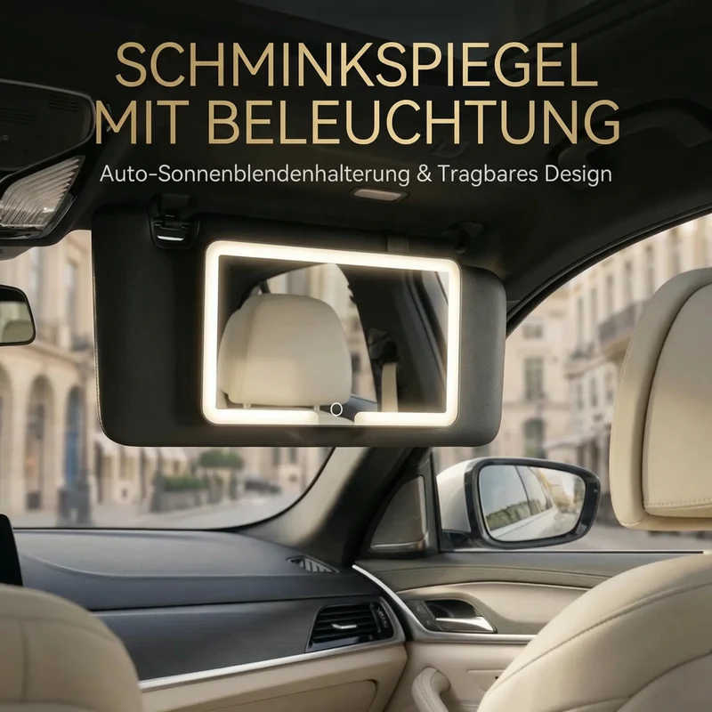 Schminkspiegel mit Licht fürs Auto | GlowVisor