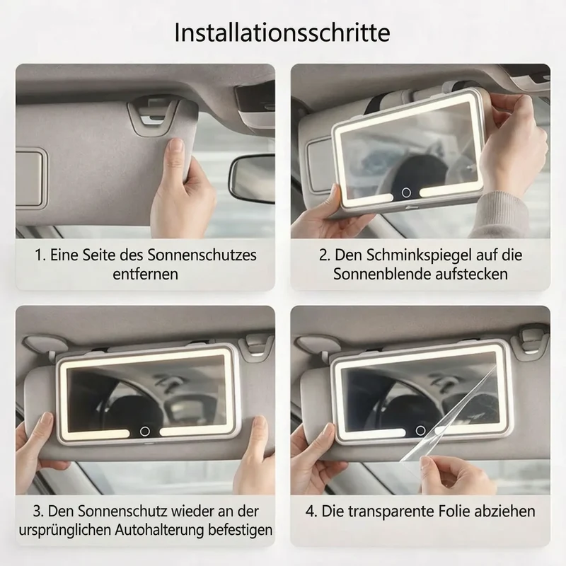 Schminkspiegel mit Licht fürs Auto | GlowVisor