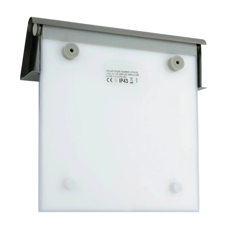 Solar Hausnummer mit LED Beleuchtung ohne Strom aus Edelstahl | Solarno