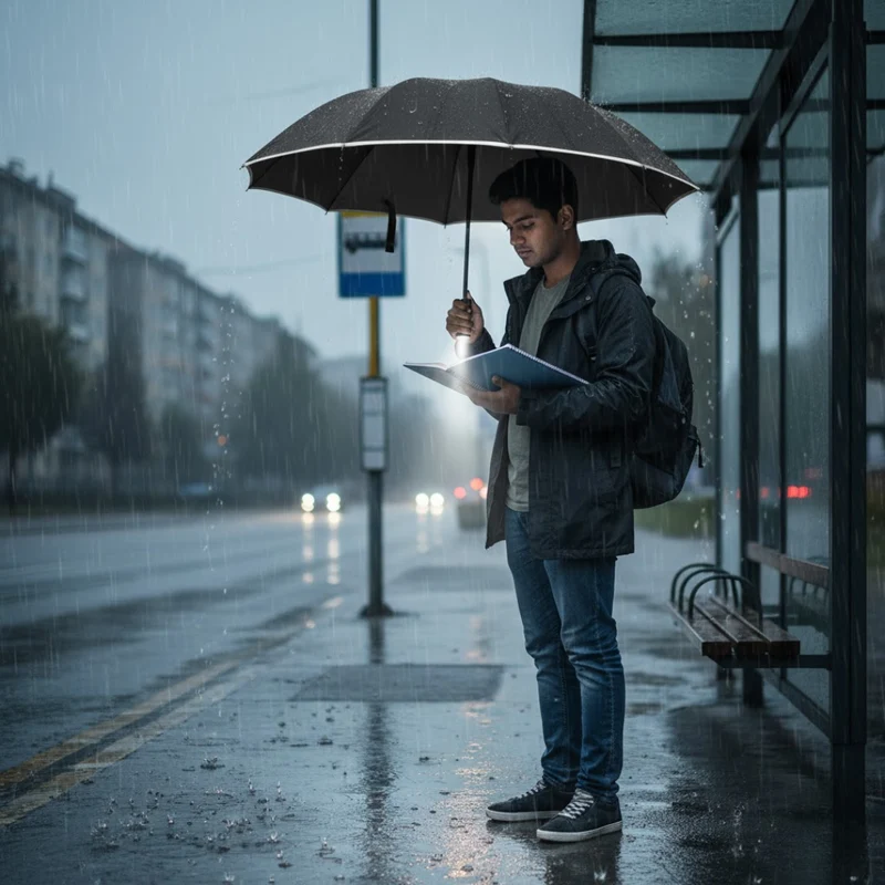 Sturmfester Regenschirm mit Licht | LumBrella