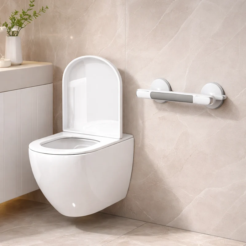 Haltegriff für Dusche, Badewanne oder Toilette | Saugnapf Griff für Senioren ohne Bohren | SeniGrip