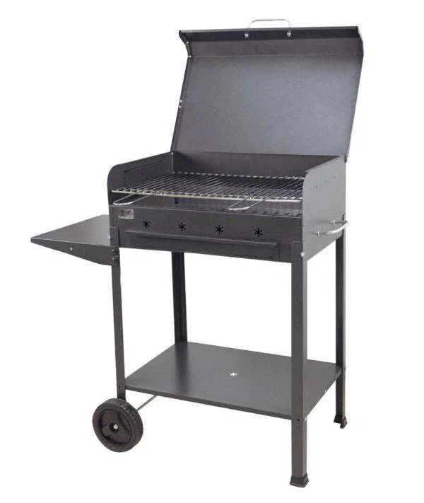 Barbecue Stella con Ruote - Regolabile, Piano d’Appoggio, Made in Italy