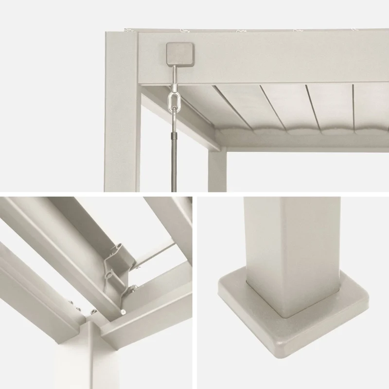Pergola bioclimatica 3x4m in alluminio + 1 persiana 1m + 1 persiana