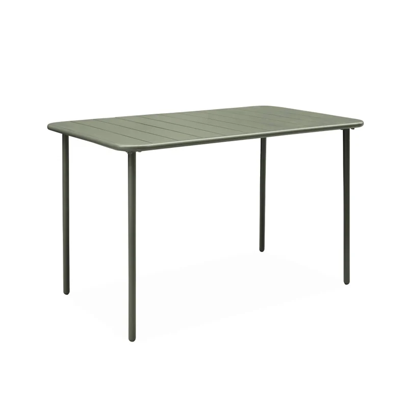Set tavolo da giardino bistrot pieghevole in acciaio con 4 sedie,