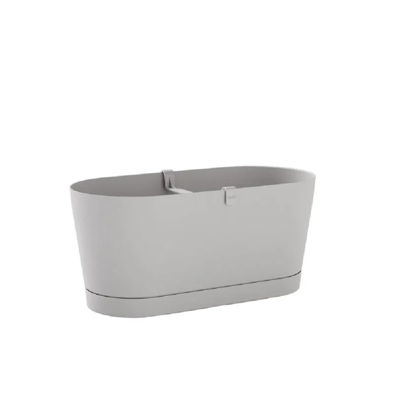 Balconiera Ovale Vega Grigio Chiaro 40 Cm