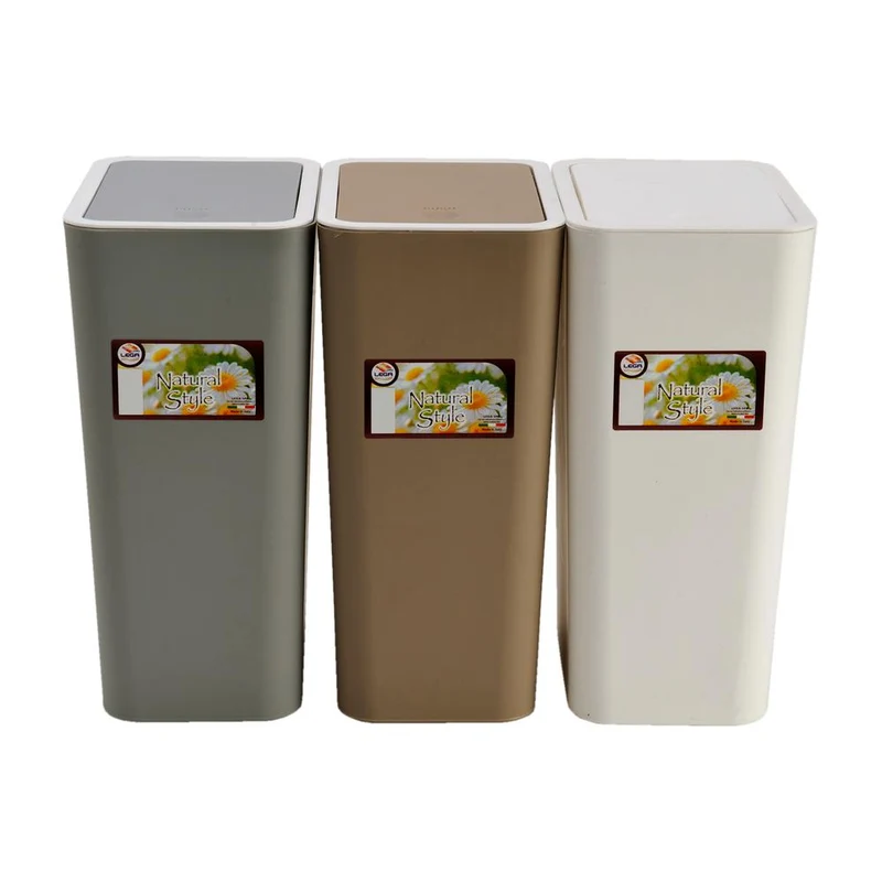Pattumiera 10lt Con Pulsante 3 Colori Assortiti