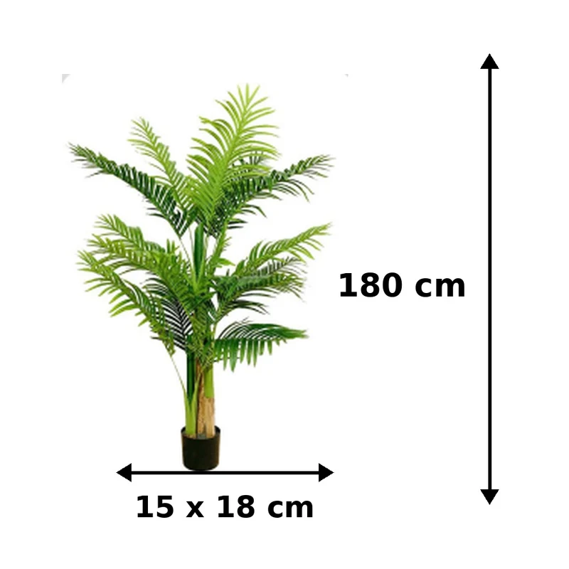 Pianta Artificiale Palma Con 3 Rami 180 Cm