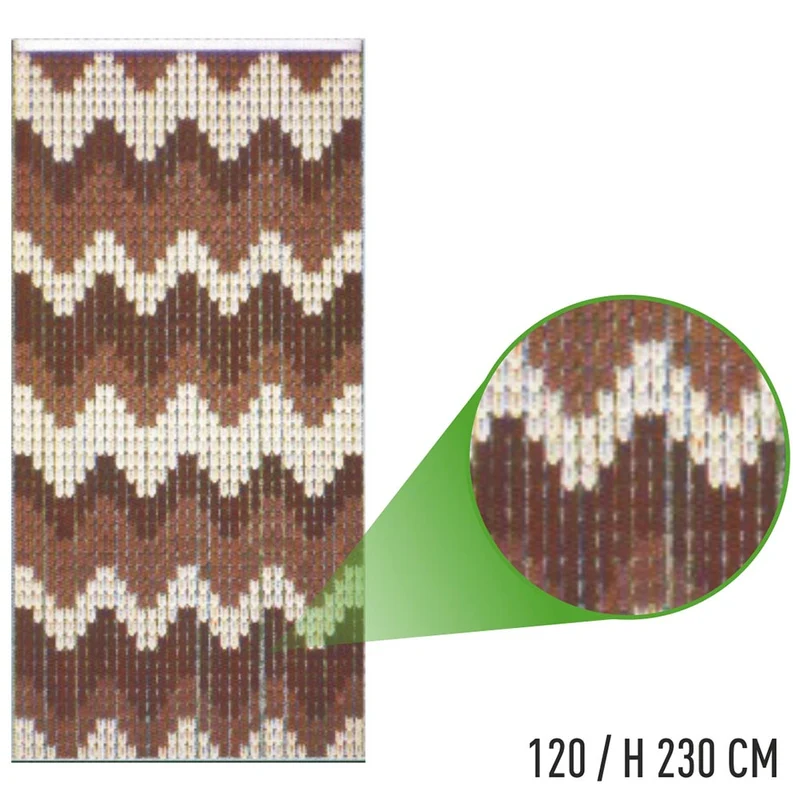 Tenda Moschiera Porta Finestra 120x230cm 36 corde Decorazione Geometrica