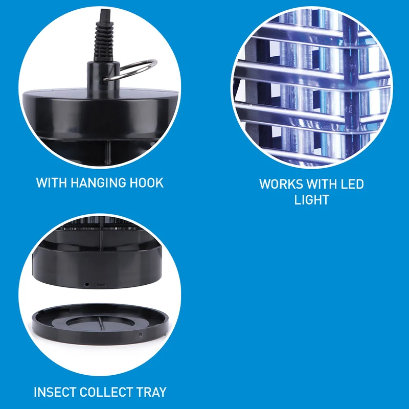Zanzariera Elettrica 1W Potenza Lampada Prendimosche Insetti Uso Esterno Interno