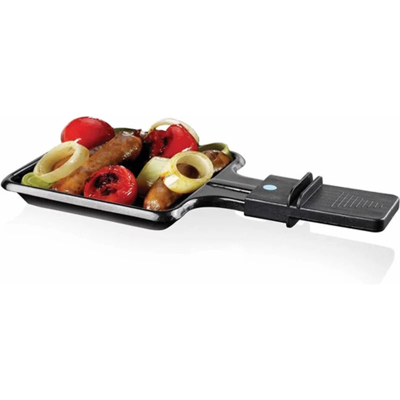 Griglia Raclette Gourmet 800W Piastra Grill Manico Termico Antiustioni 4 Persone