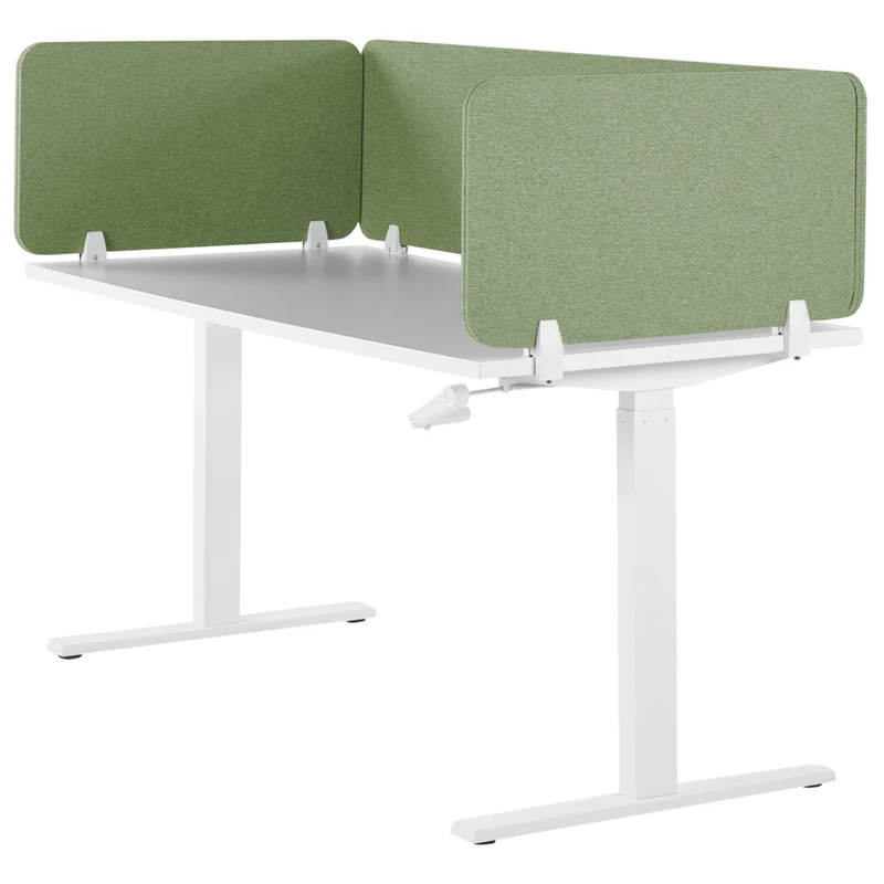 Pannello Divisorio Fonoassorbente per scrivania in PET verde 72 x 40 cm tavolo ufficio