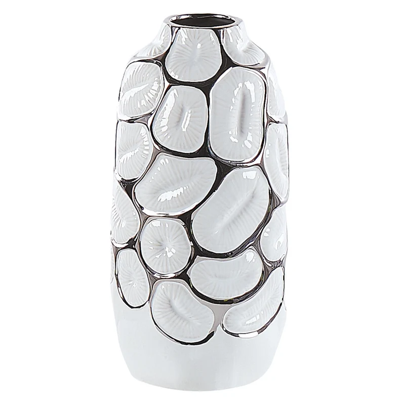 Vaso per fiori in gres porcellanato bianca 28 cm Accessorio per la casa Pezzo d'Stile glamour