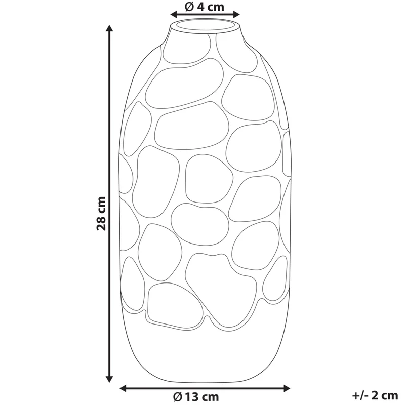 Vaso per fiori in gres porcellanato bianca 28 cm Accessorio per la casa Pezzo d'Stile glamour