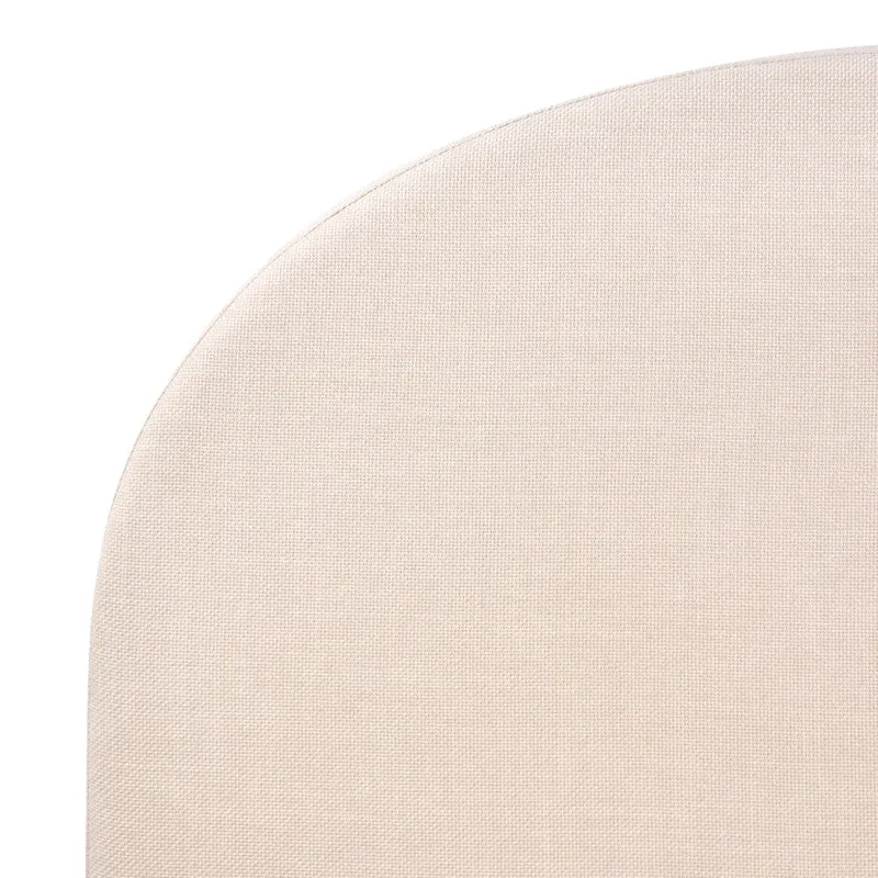 Letto ad acqua dal design minimalista e retrò in tessuto di poliestere beige chiaro 160 x 200 cm