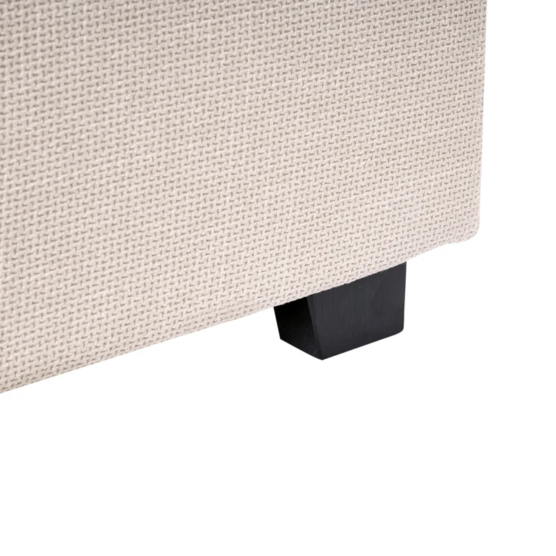 Letto ad acqua dal design minimalista e retrò in tessuto di poliestere beige chiaro 160 x 200 cm
