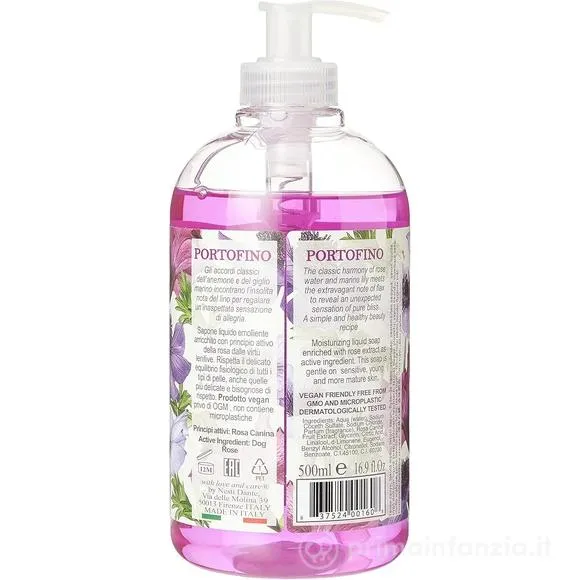 Sapone liquido Dolce Vivere Portofino SLS Free Vegan 500 ml NESTI DANTE