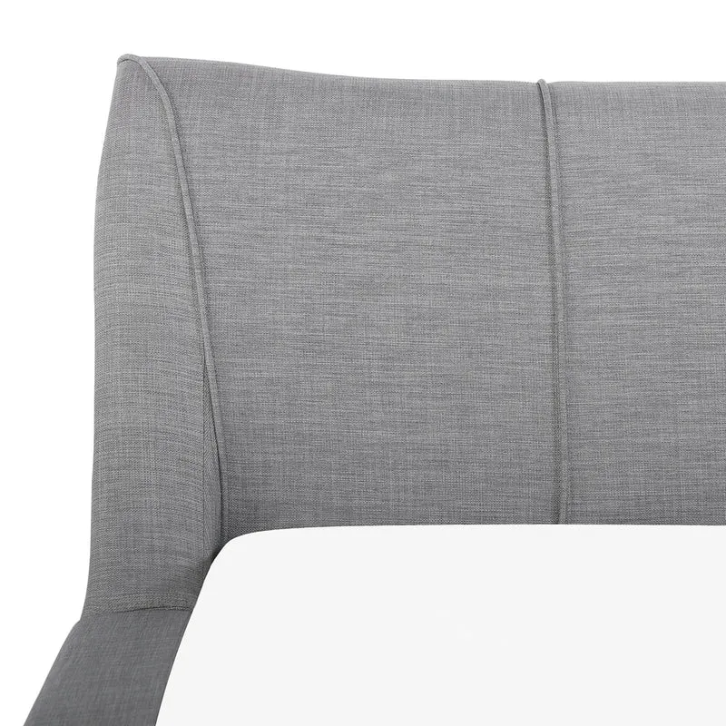 Lettino ad acqua Grigio Tessuto 160 x 200 cm Accessori Riduzione ondulazioni Ampia testiera Modern