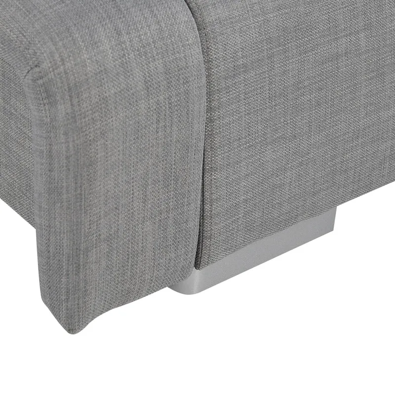 Lettino ad acqua Grigio Tessuto 160 x 200 cm Accessori Riduzione ondulazioni Ampia testiera Modern