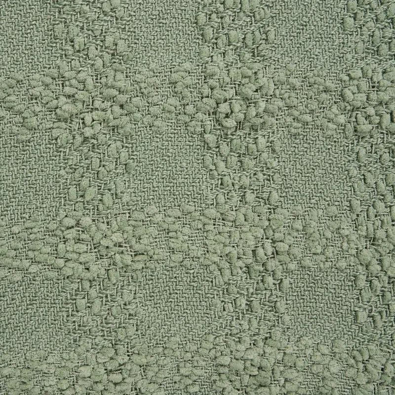Coperta di cotone intrecciata con nappe verde 150 x 200 cm morbida classica