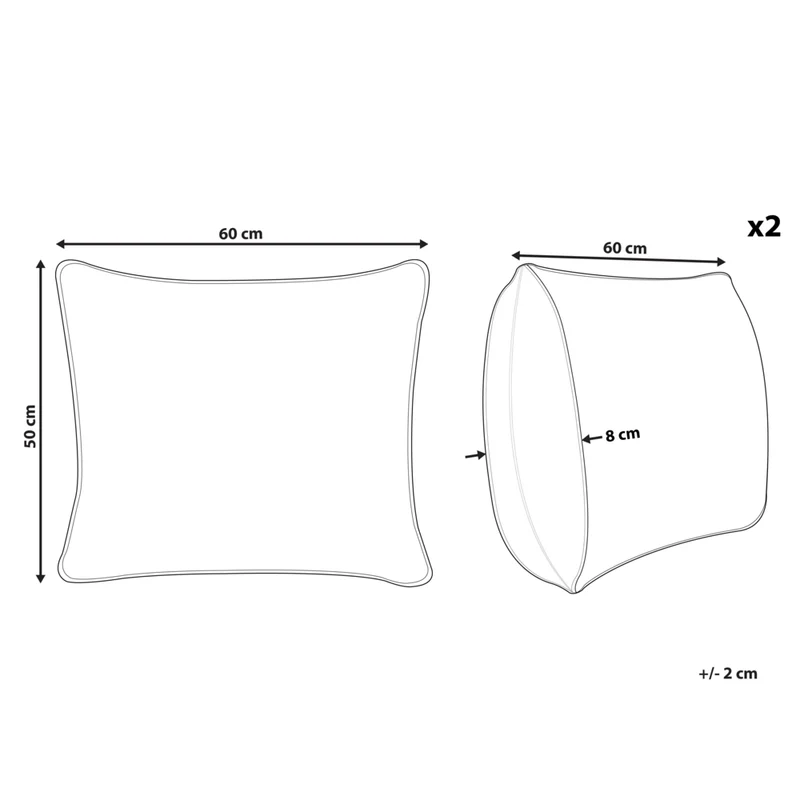 Set di 2 cuscini da letto guanciali in cotone bianco piumino d'anatra e piume 50 x 60 cm medio morbido