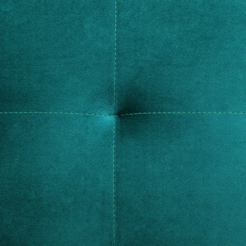 Divano Letto Verde Acqua Velluto Trapuntato Tessuto Moderno Soggiorno Modulare 3 Posti Gambe dorato Bracci Pista