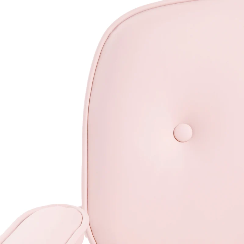 Sedia da ufficio in tessuto Struttura in metallo ecopelle Funzione girevole Altezza regolabile Mobili da ufficio Rosa Pastello