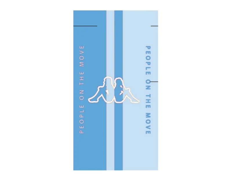 Kappa telo mare velour 86x160cm move azzurro