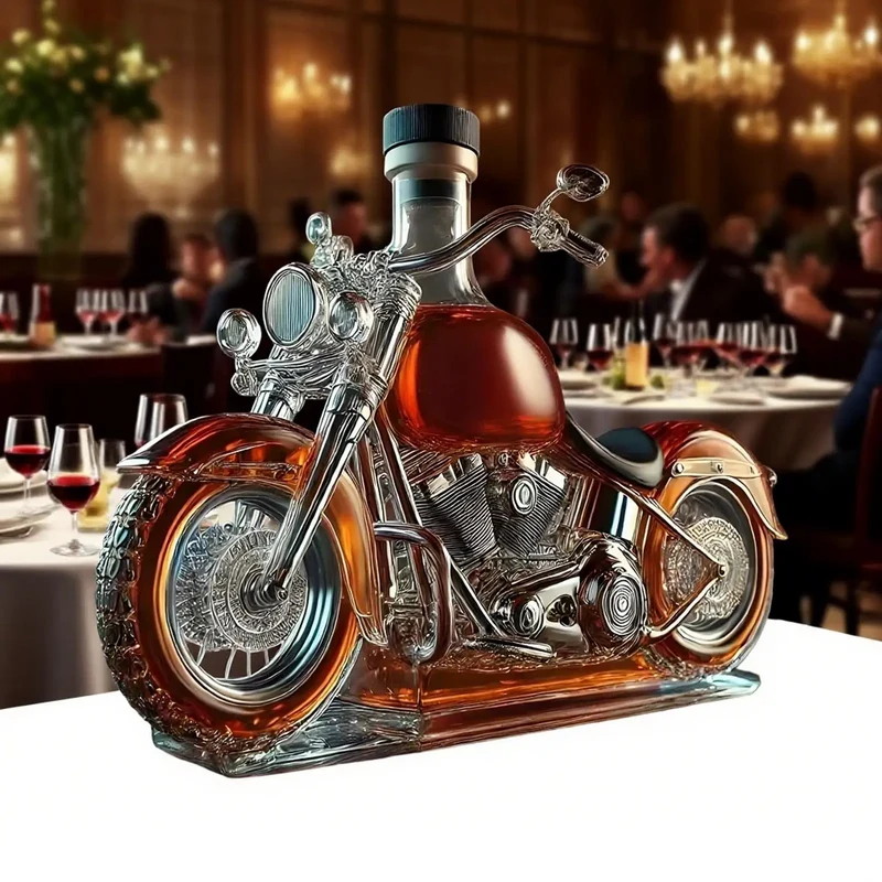 Motorcycle-style alcohol decanter decorative bar bottle