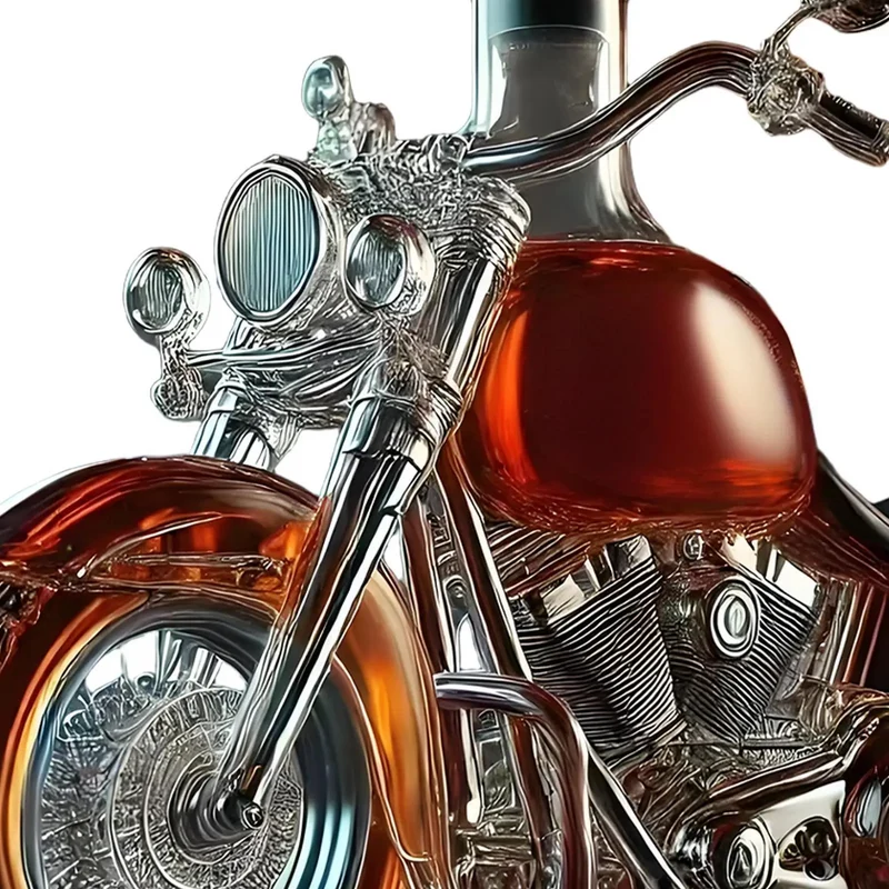 Motorcycle-style alcohol decanter decorative bar bottle