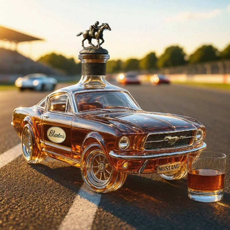 Whiskey decanter shaped like a classic sports car