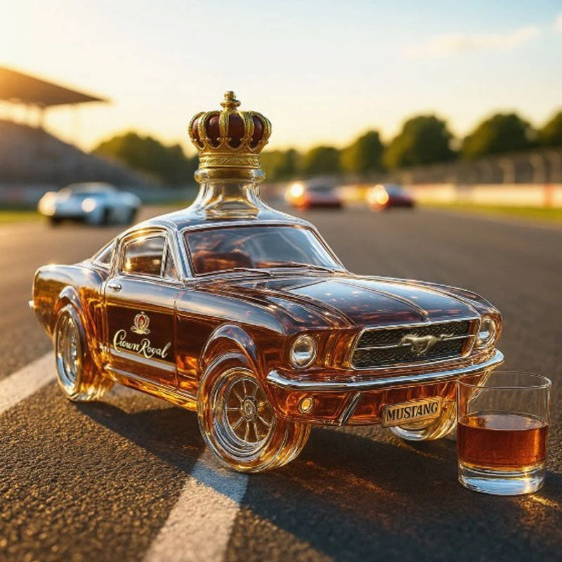 Whiskey decanter shaped like a classic sports car