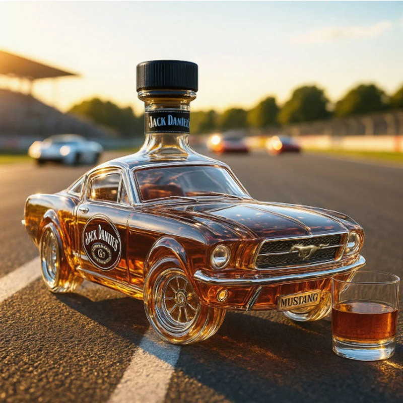 Whiskey decanter shaped like a classic sports car