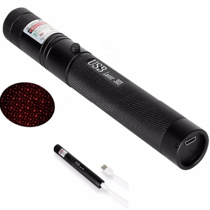Laserpointer – Instelbare Focus, USB Oplaadbaar & Metalen Behuizing