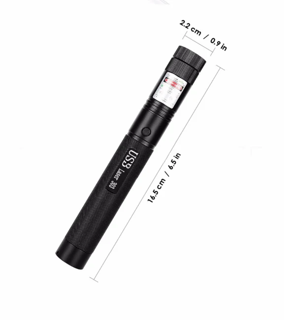 Laserpointer – Instelbare Focus, USB Oplaadbaar & Metalen Behuizing