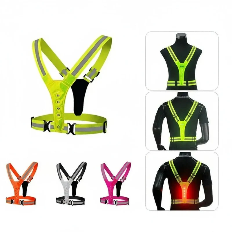 LED Hardloopvest – Verstelbaar, USB Oplaadbaar & 3 Lichtstanden