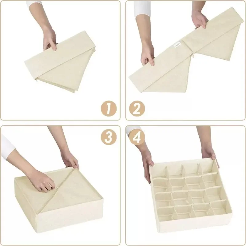 Folding drawer organizer for clothes and underwear