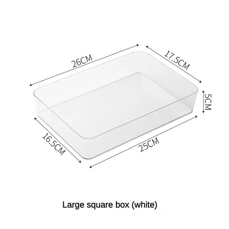 Clear Plastic Stackable Drawer Organizers with Multiple Sizes and Open-Top Design