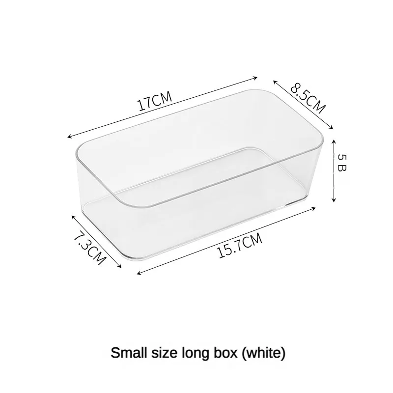 Clear Plastic Stackable Drawer Organizers with Multiple Sizes and Open-Top Design