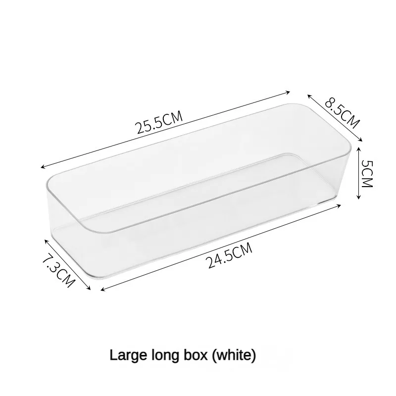 Clear Plastic Stackable Drawer Organizers with Multiple Sizes and Open-Top Design