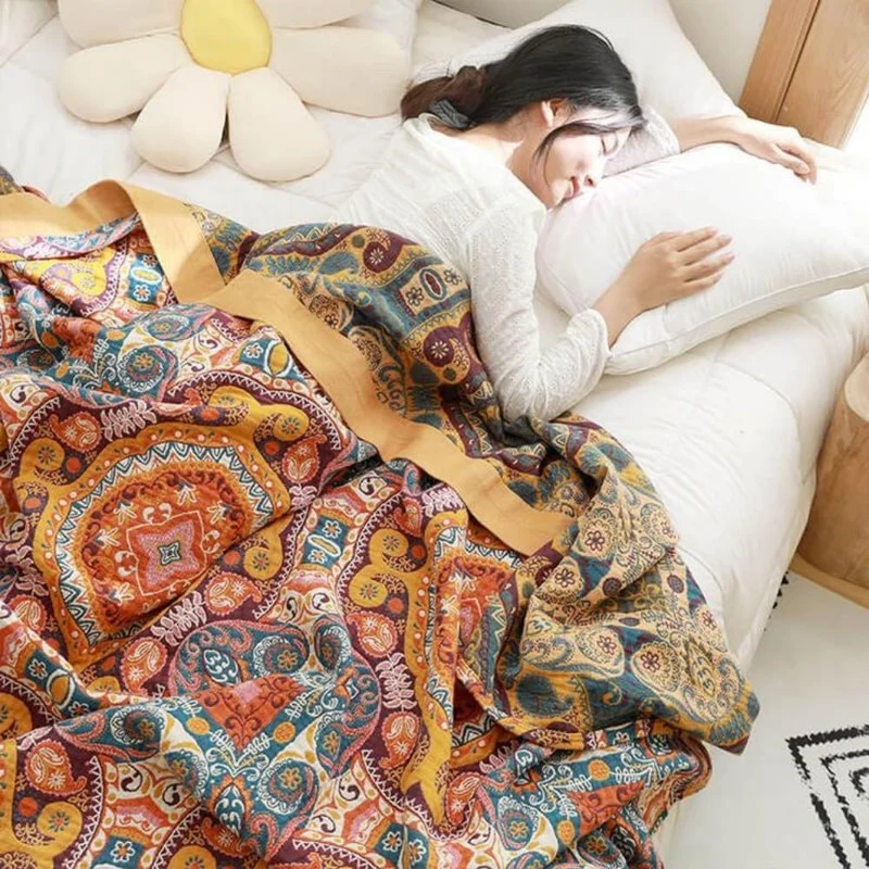 Double-Sided Boho Temperature-Regulating Blanket
