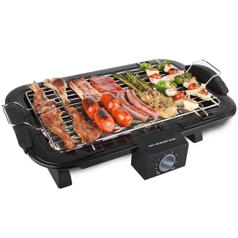 Barbecue Elettrico BBQ da Tavolo Bistecchiera Elettrica 2200W Griglia in Acciaio