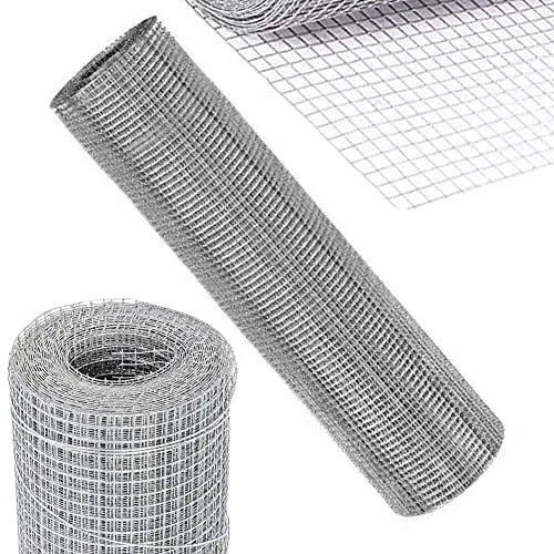 Rete Metallica Elettrosaldata 1 x 10 mt Maglia 6 x 6 mmZincata per Recinsione