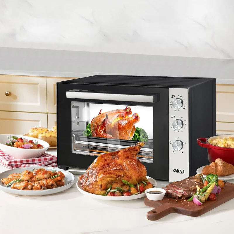Forno Elettrico XXL 70 Litri 2500 W Fornetto Ventilato Timer e Segnale Acustico