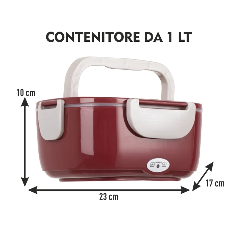 Scaldavivande Portatile Bordò Porta Pranzo Termico Elettrico Ricaricabile