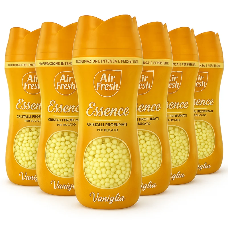 AIR FRESH Cristalli Profumati Vaniglia per Lavatrice e Aspirapolvere 6 x 275 gr