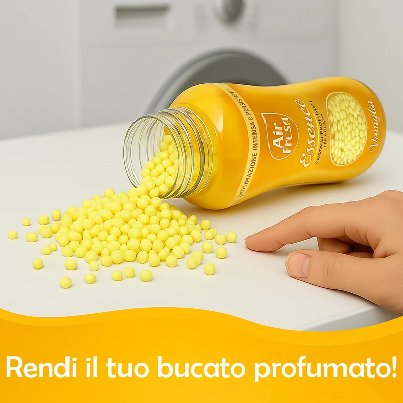 AIR FRESH Cristalli Profumati Vaniglia per Lavatrice e Aspirapolvere 6 x 275 gr
