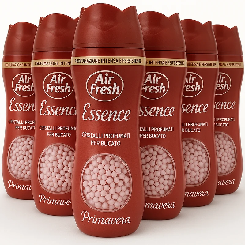 AIR FRESH Cristalli Profumati Primavera per Lavatrice e Aspirapolvere 6 x 275 gr