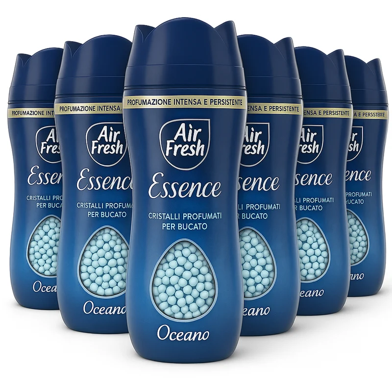 AIR FRESH Cristalli Profumati Oceano per Lavatrice e Aspirapolvere 6 x 275 gr