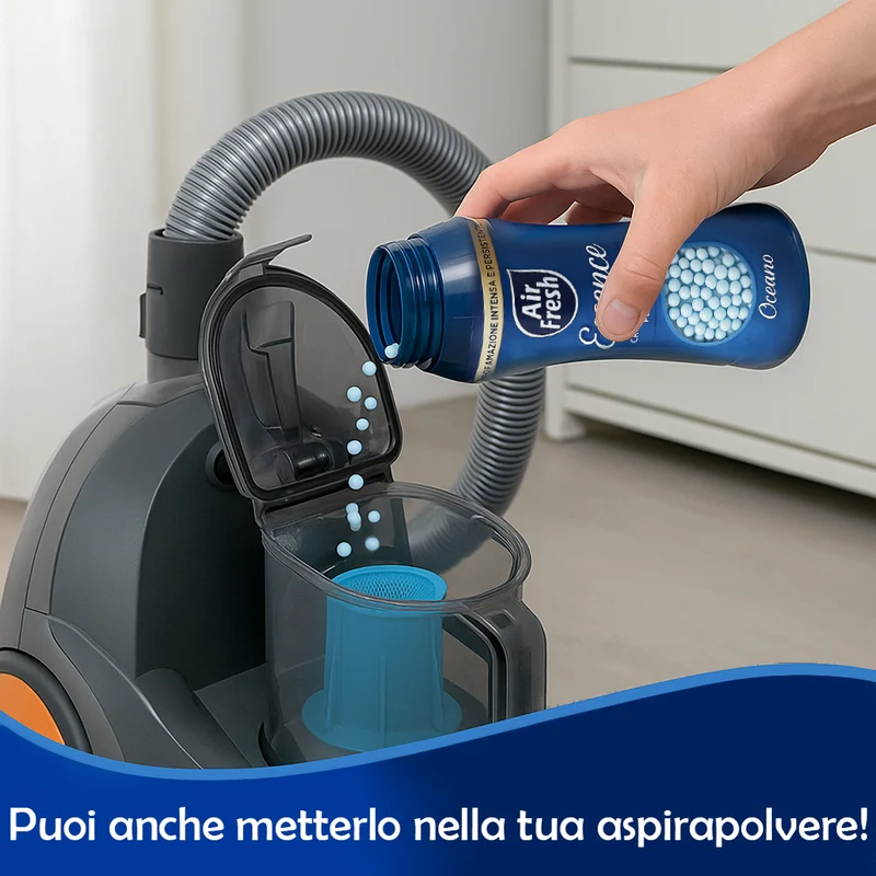 AIR FRESH Cristalli Profumati Oceano per Lavatrice e Aspirapolvere 6 x 275 gr