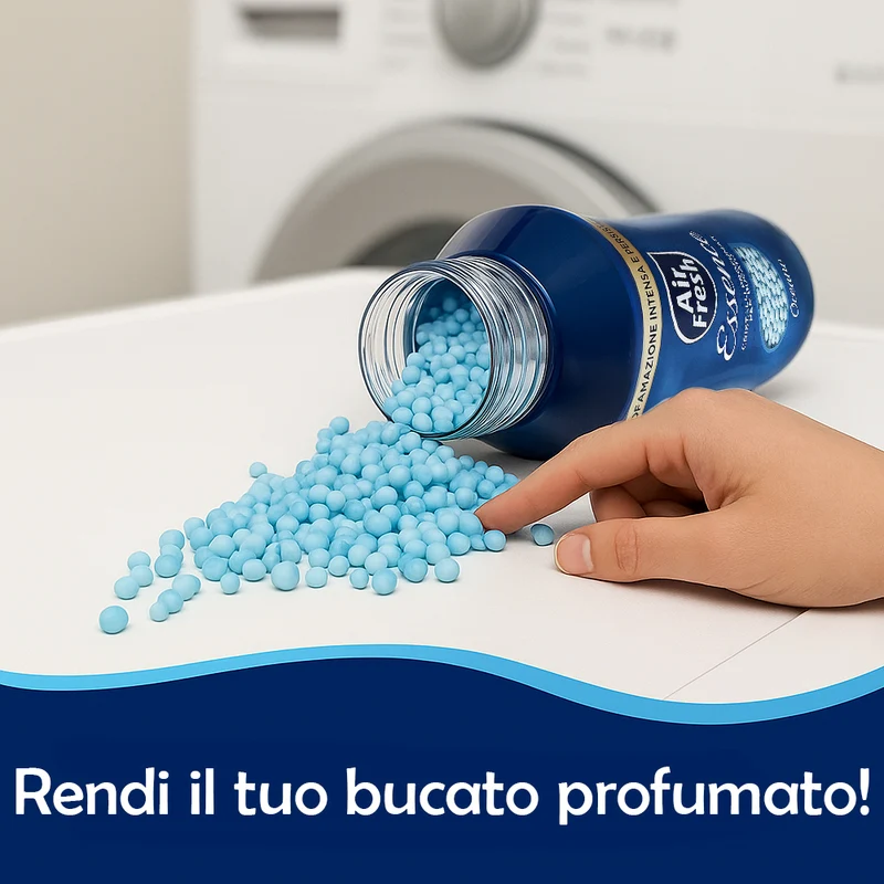 AIR FRESH Cristalli Profumati Oceano per Lavatrice e Aspirapolvere 6 x 275 gr